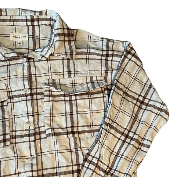 🩵Thread & Supply Flannel Button-Up - Women’s Small - Picture 4 of 6